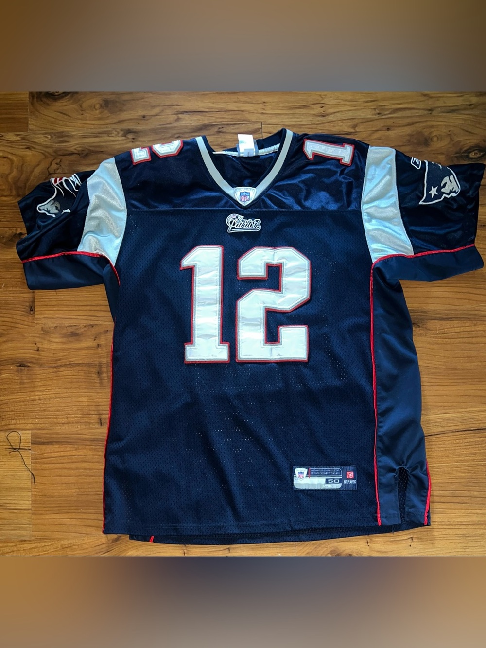 Reebok NFL New England Patriots Tom Brady #12 Authentic Jersey | Men’s Size 50
